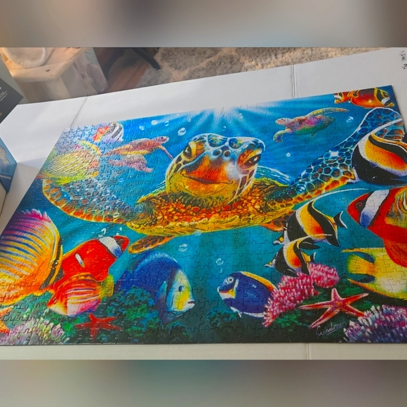 Buffalo Marine Color Tiny Bubbles 1000 pieces 26.75"x19.75" Puzzle - Picture 2 of 4